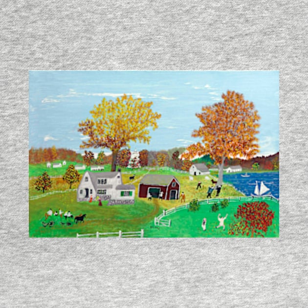 Grandma Moses Early Fall Art Print 1951 Anna Mary Robertson Naïve Art Primitivism by ZiggyPrint